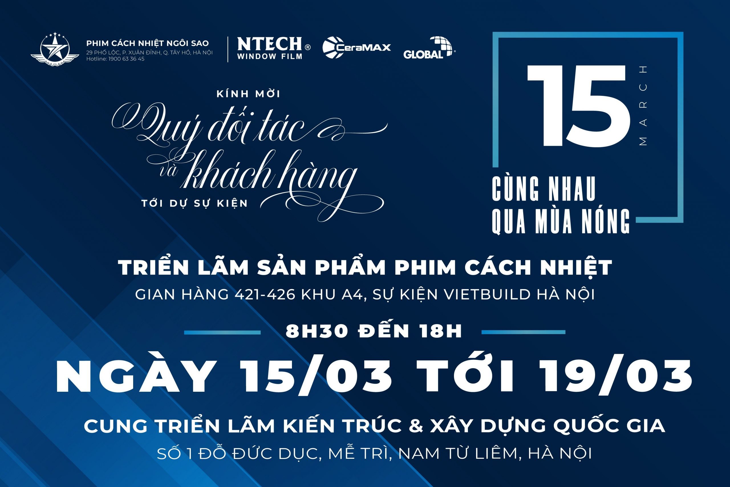 THƯ MỜI THAM DỰ TRIỂN LÃM VIETBUILD HÀ NỘI (15/3 – 19/3/2023)